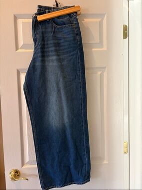 Old Navy Women's Dark Blue baggy Wide Leg Jeans